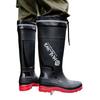 Stylish Men's Non-Slip Waterproof High-Top Rain Boots with Drawstring - Long Tube Fishing Wear-Resistant