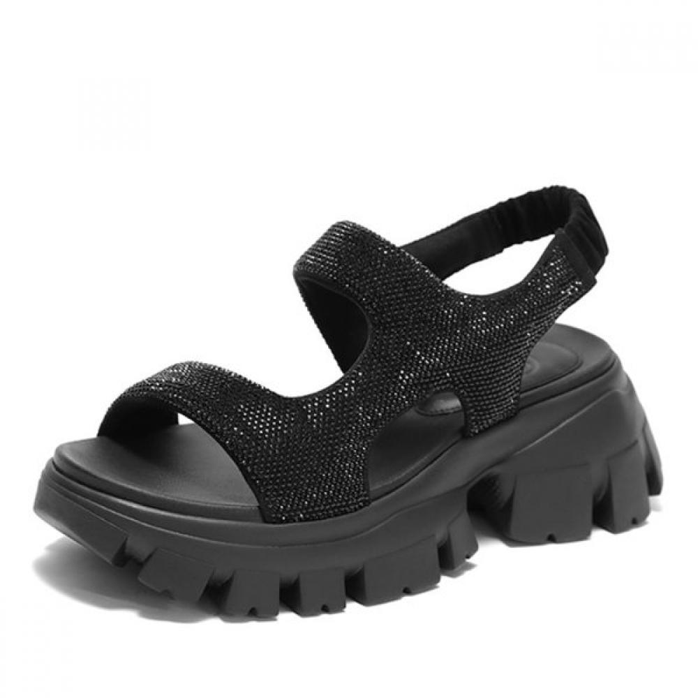 Staccato Crystal Tube Sandal Ebk63blk