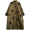 Oversized Polka Dot Trench Coat Women Vintage Autumn Loose Ladies Outwear Casual Trench Coats Fashion Woman Long Jacket Coat