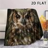 1Pc Close Owl Friends Print Flannel Blanket,High quality Comfortable for All Seasons,Home Decor,Warmth and Comfort,Perfect for Christmas Gifts