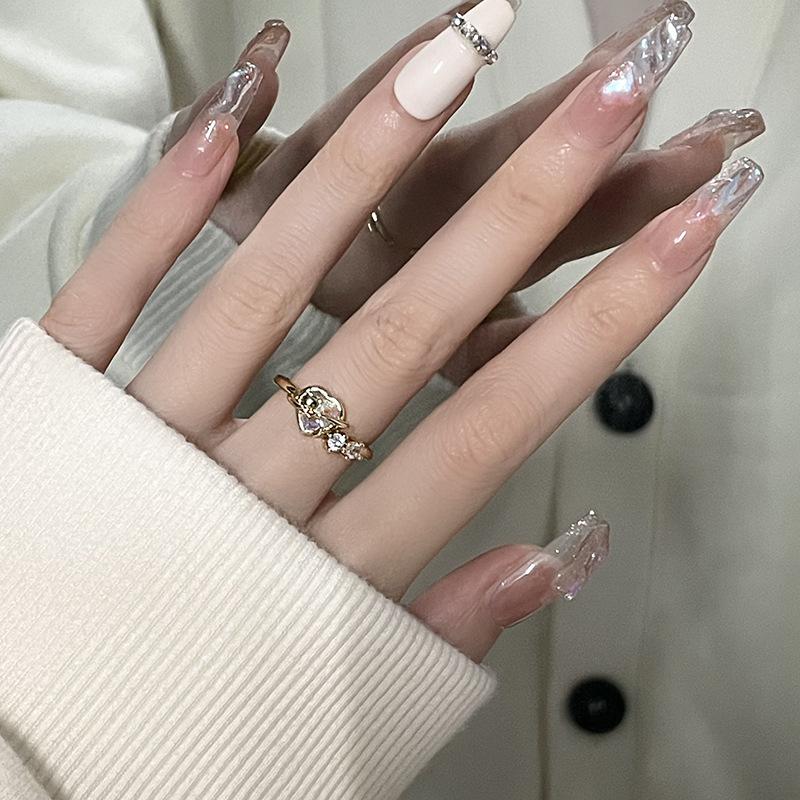 Кольцо на указательный палец The Same Love Moonstone, Женская модная волна, Нишевый дизайн с холодным ветром