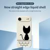 For iPhone 17 Air Case Black Cat on the Wall Pattern Printing Straight Edge TPU Phone Back Cover