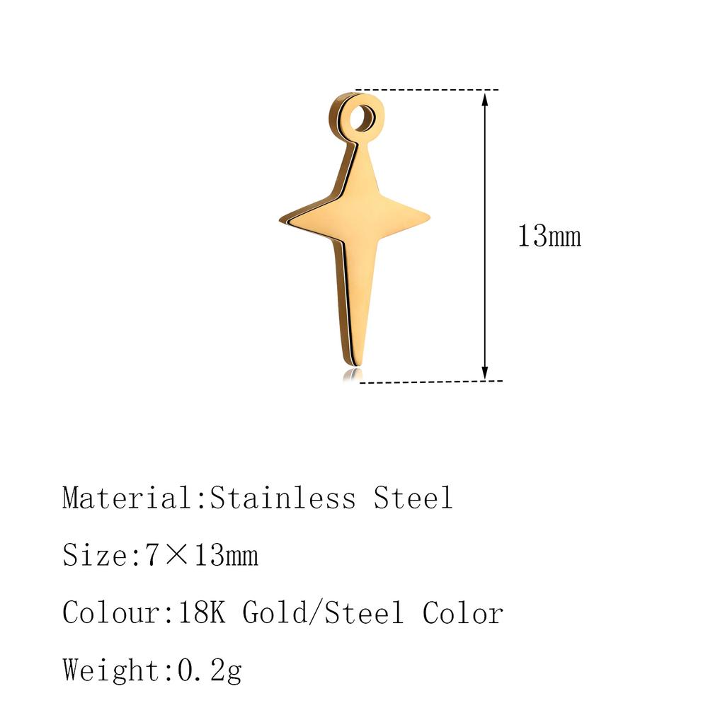 5PCS Mini Star Moon Charms For Making Necklace Bracelet Pendants Findings stainless steel Flower Love Charm DIY Handmade Jewelry