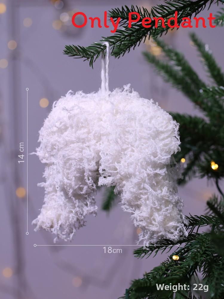 Creative Christmas Tree Socks Heart Shaped Feather Pendant Christmas Decoration For Festive Tree Decor