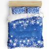Christmas Snow Scene Snowflakes Gnome 3pcs Bedding Set For Double Bed Home Textile Duvet Cover Quilt Cover Pillowcase