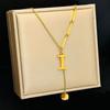All-match Letter Necklace Cube Pendant Jewelry Accessories Luxurious Fashion Chain  Mother's Day