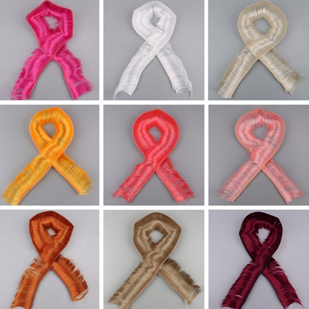 1PC 10 Colors High-temperature Wire 10cm Long Straight DIY Dolls Accessories Wig Hair Doll Wigs