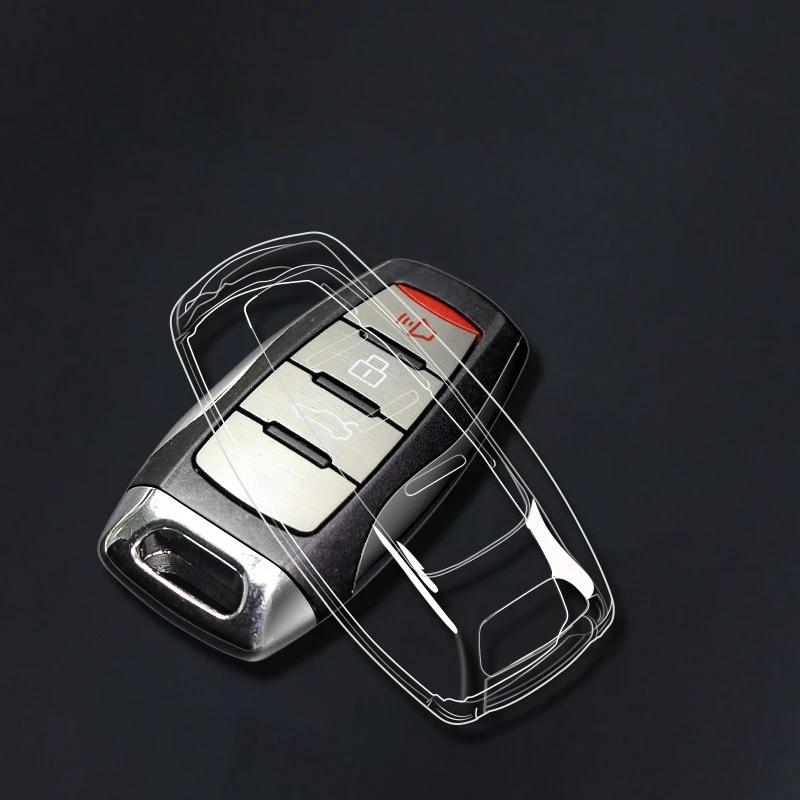 Силиконовый чехол для автомобильного ключа Great Wall Poer GWM Ute Cannon Pao P Series Haval Hover H6 H7 H8 H4 H9 F5 F7 H2S Прозрачный чехол для ключа