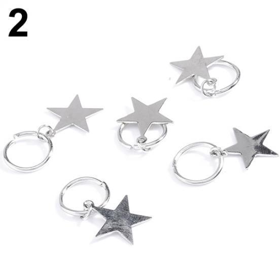 5 шт. женские модные милые блестящие звездные кольца для волос заколки для косичек ARI
