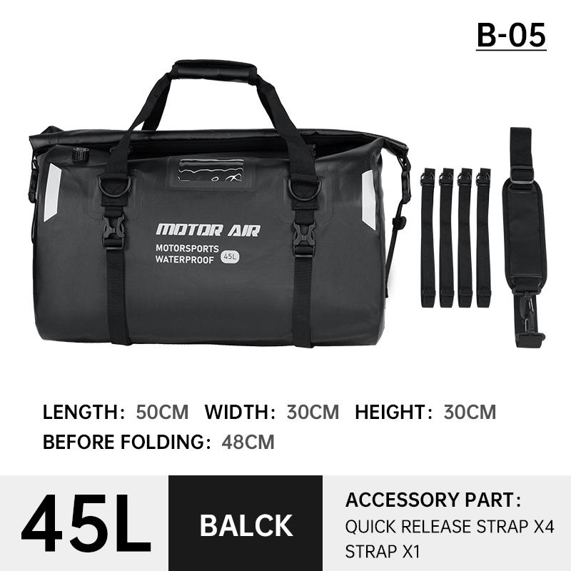 Motor Air 2025  Motorcycle Bag 45l/65l High-capacity Riding Rear Seat Pack Multifunctional Waterproof Outdoor Travel Gears