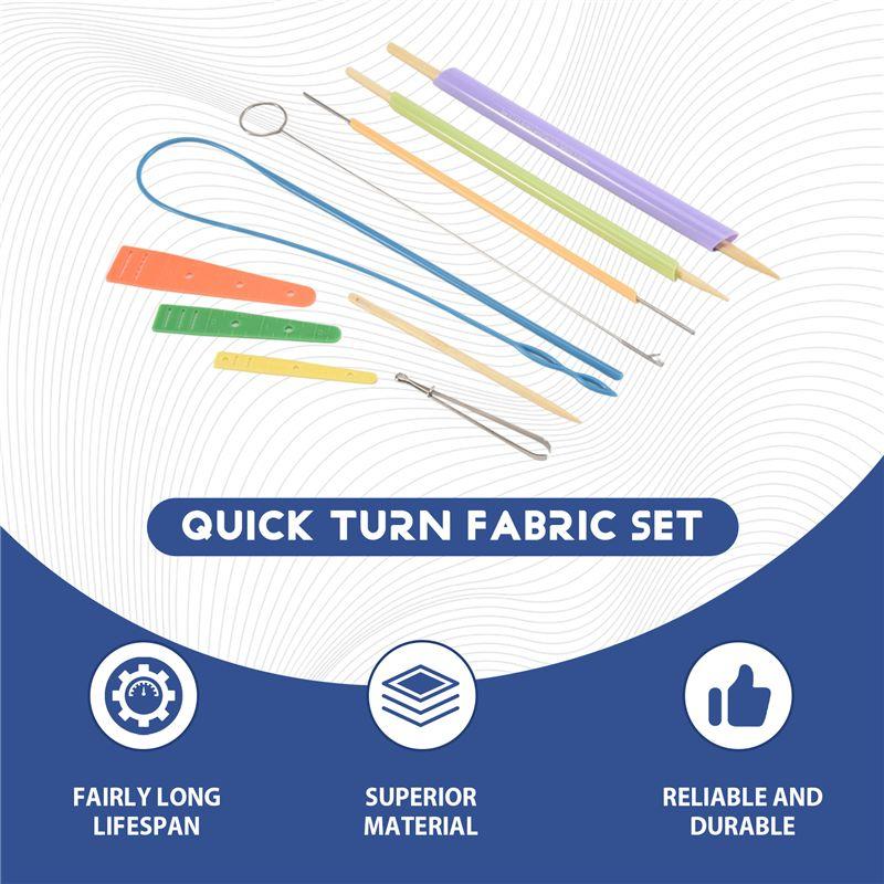 AEE2-Fabric Tube Turning And Threading Tool Set Includes Drawstring Threader,Drawstring Threader Tool Set Sewing Loop Kit