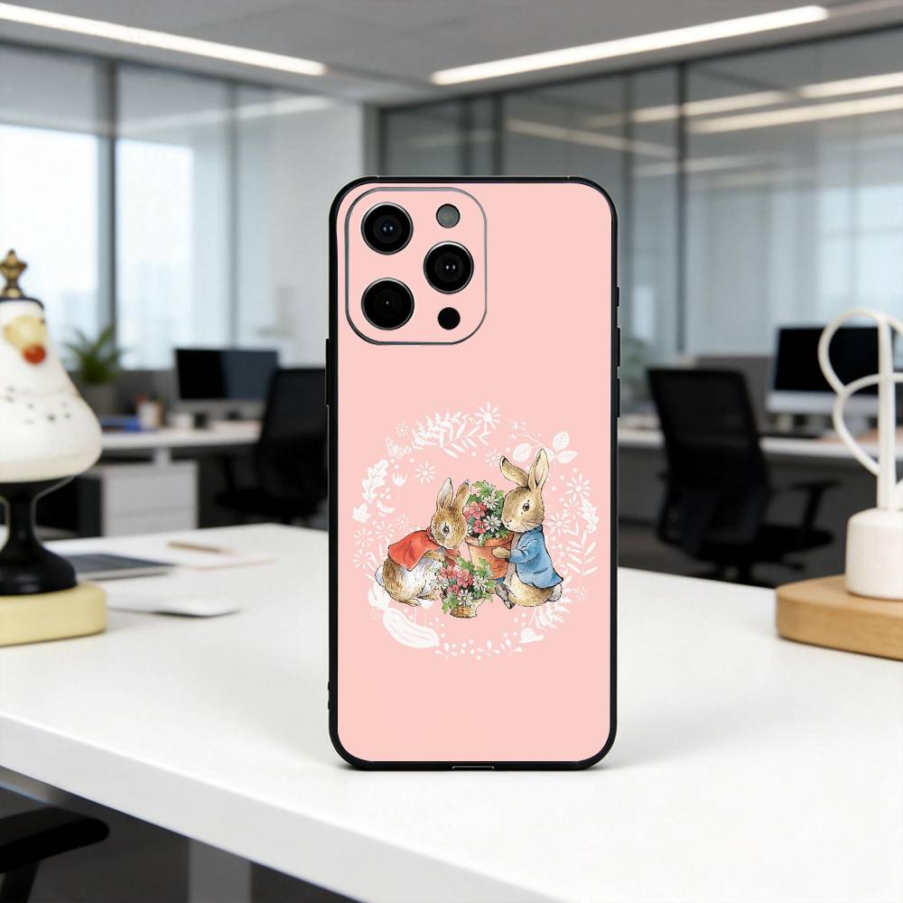 Милый чехол для телефона R-Кролик P-Питер-RP Силиконовый Мягкий Для IPhone 17 16 15 14 13 12 11 X XR Plus Pro Max Plus
