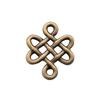 20Pcs Chinese Knot Lucky Knot Connector Charms Necklac For Woman Antique Bronze Color 17X14mm