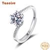 Танцизное классическое кольцо из стерлингового серебра 925 пробы с муассанитом, женские ювелирные изделия, свадебное обещание, подарок для вечеринки