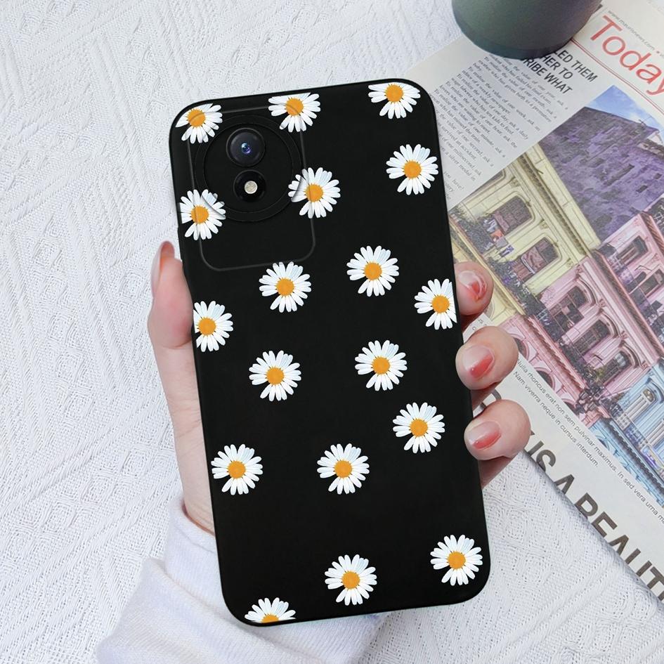 Чехол для телефона Vivo Y31 Y33 Y33S Y02S Y16 Y51 Y91C Y22 Y35 Y11 Y12 Y20, защита камеры, мягкий силиконовый чехол с бабочкой и подсолнухом для Vivo, бампер, чехол