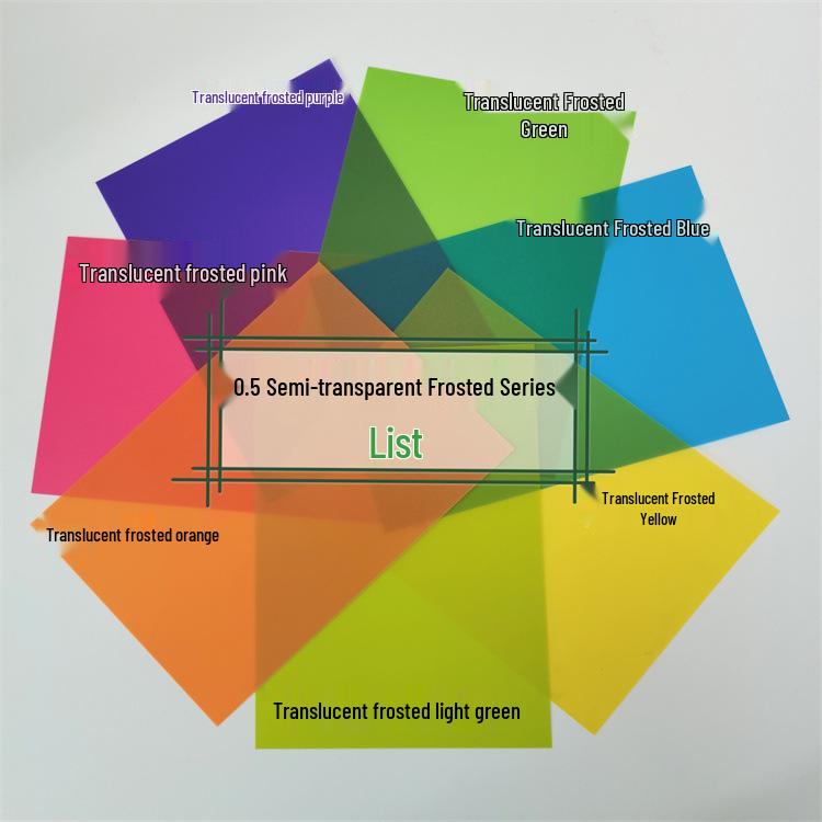 A4 Transparent Color Plastic Sheet for Lampshade - PVC Film Board