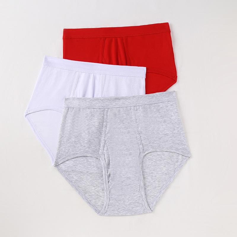 Мужское свободное треугольное нижнее белье для мужчин среднего и пожилого возраста, хлопковое, сексуальное, больших размеров, с высокой талией