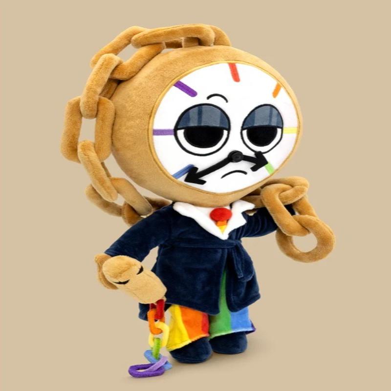Colorful Clock Plush Toy New Cute Kawaii Soft Stuffed Cushion Plushie Creative Time Theme Doll Kids Gift Room Decor Collectible