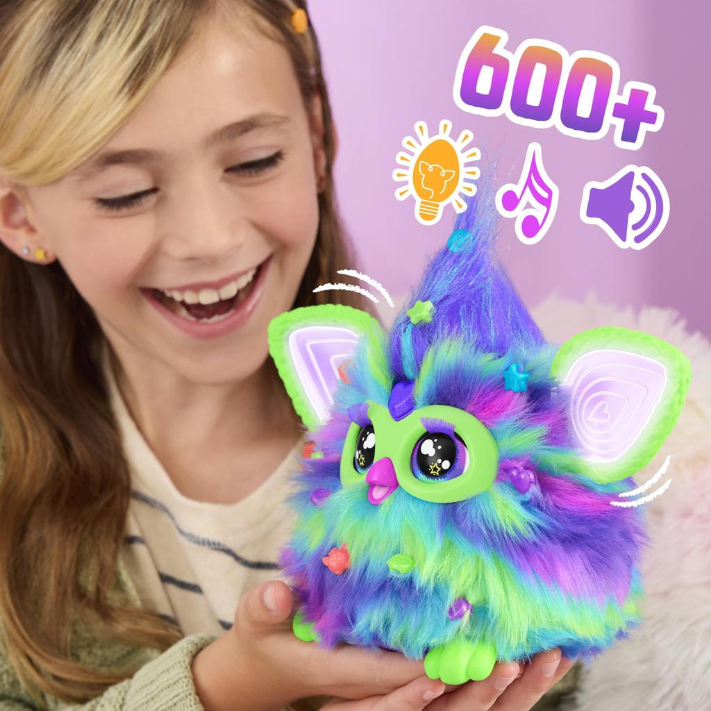 Hasbro Furby Aurora интерактивная игрушка для мальчиков и девочек в возрасте 15 лет включает в себя модную аниматронную электрическую плюшевую игрушку для детей F8901 аутентичный продукт