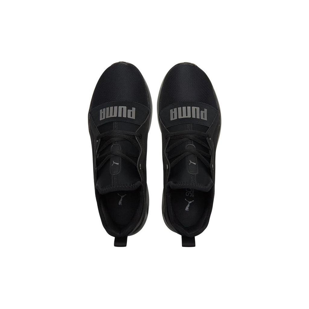 Puma Resolve Street Ткань Кожа Нескользящие Износостойкие Дышащие Легкие Кроссовки с низким верхом Унисекс кроссовки Черные 376221-07