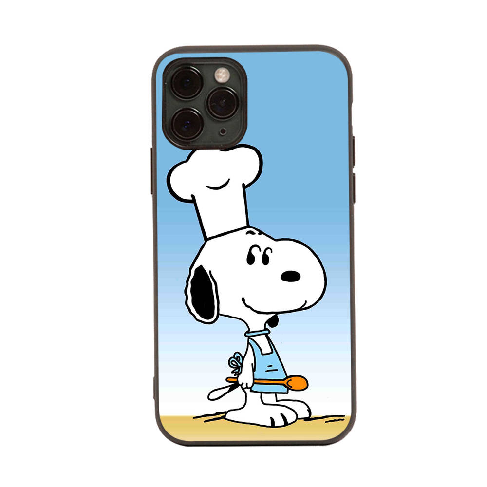 SM3 Lovely Snoopy Black Sofe Case for Samsung Note 20 Lite S24 Ultra S23 A03 A05 A06 A11 A71 A15 A16 A13 A24 A25 A33 A52 A53 A50 M55 M35 Plus