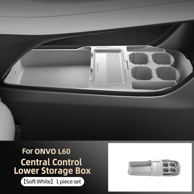 For ONVO L60 Silicone Storage Box Center Console under Layer Modification Special Car Interior Accessories Organizer