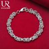 925 Sterling Silver Multi Cross Chain Circular Bracelet, Fashionable Wedding Jewelry