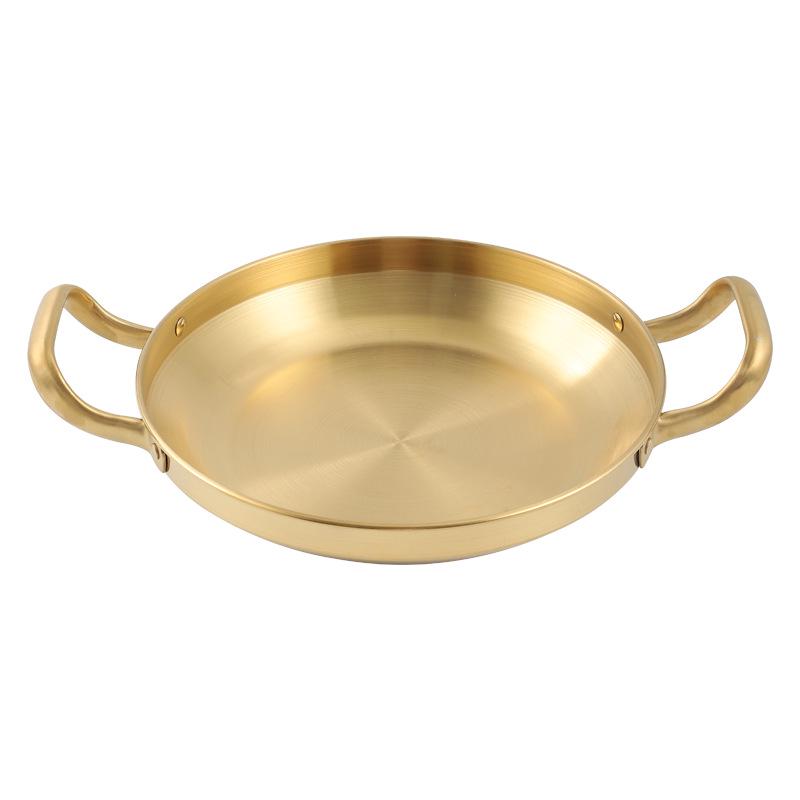 Korean Stainless Steel Double-Ear Hot Pot for Seafood and Rice