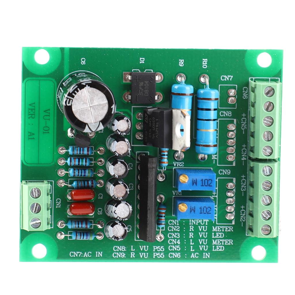 AC 12V Стерео Плата Драйвера VU-метра Усилитель ДБ Измеритель Уровня Аудио