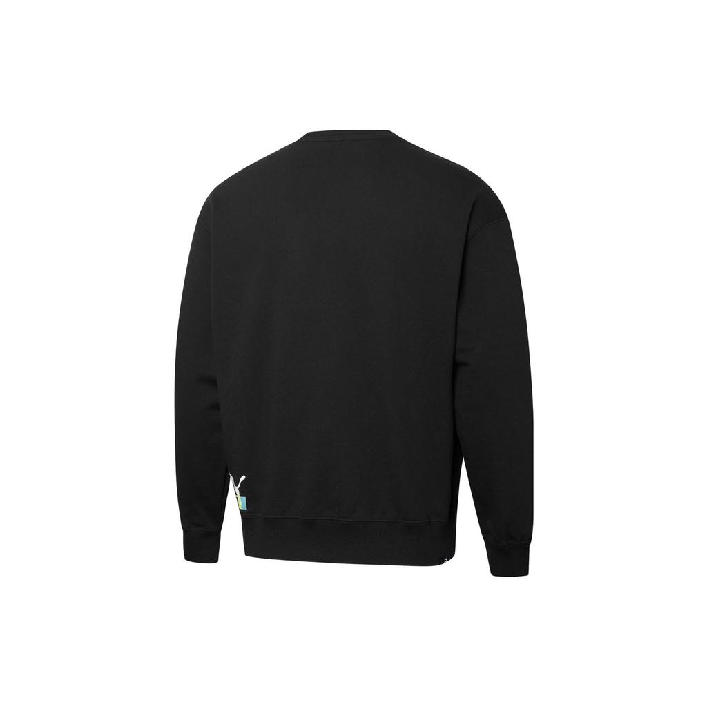 Puma Повседневная толстовка с круглым вырезом и принтом логотипа, мужские топы, черный 535326-01