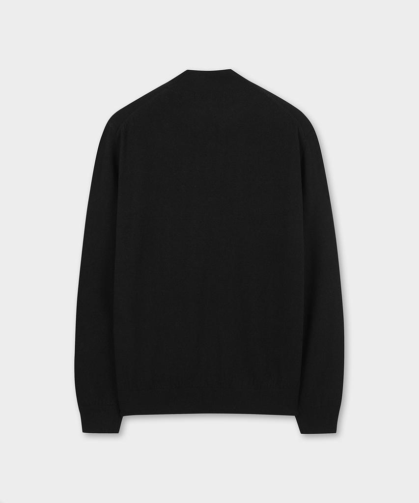 BROOKS BROTHERS Wool Half-Neck Sweater (Black) (Bbwumb1013Uef)