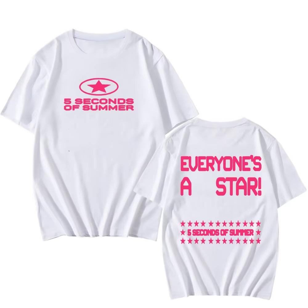 2026 Summer Oversized Tshirt Breathable Cotton Blend Y2k Star Letter Graphic Print Unisex Casual Streetwear Tshirt