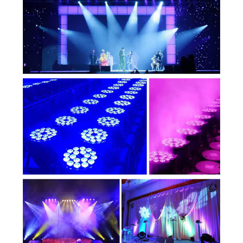 Bruce & Shark Moving Light, Stage Lighting, Moving Head Light, Rotatable Spotlight, 18 LEDs, 200W High Brightness RGBW LED Bar Light, 4/8 Channels, Ba