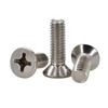 Stainless Steel Phillips Countersunk Machine Screws M2-M5, Flat Tail, Full Thread