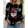 2025 New Autumn Fashion Christmas Women's Long Sleeve Santa Claus Pattern Hoodie Tops Harajuku Casual Pullover Clothing