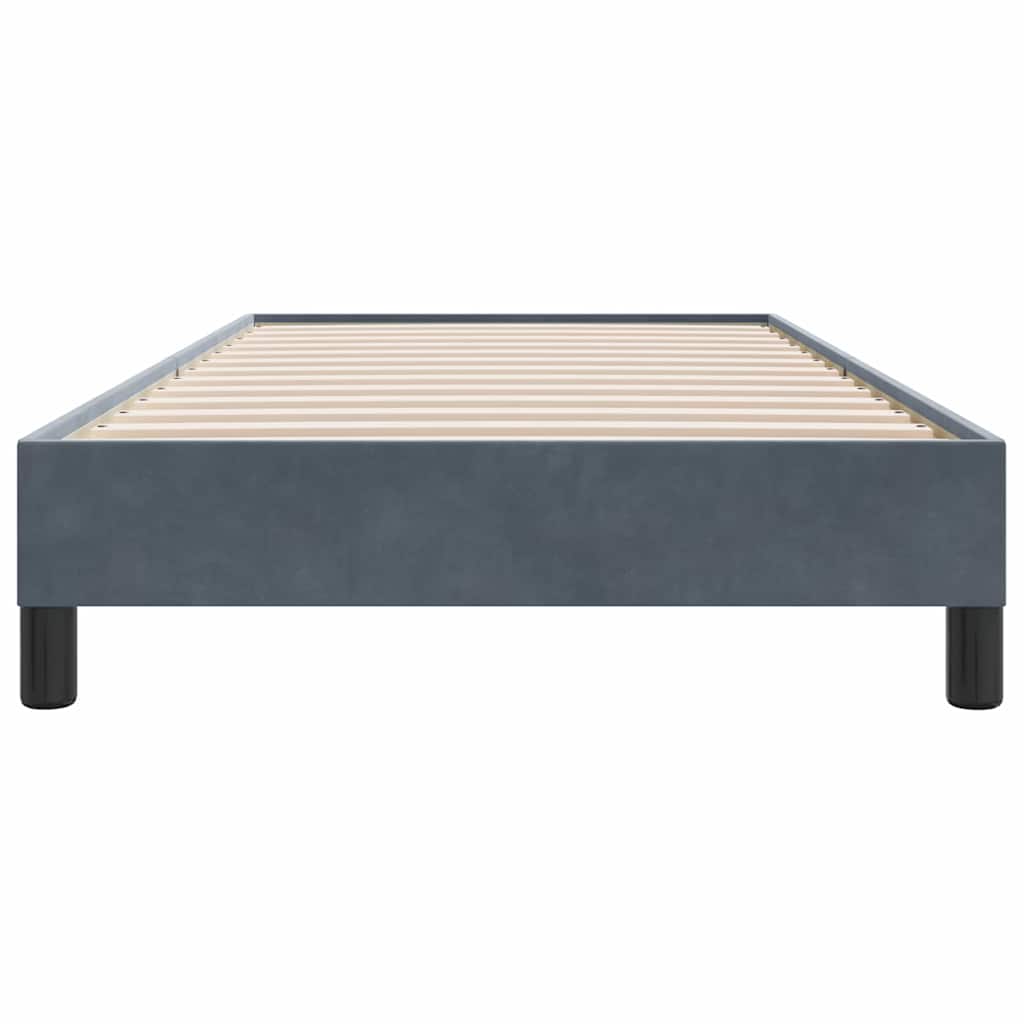 Łóżko Typu Box Spring Bez Materaca Ciemnoszary 80X210Cm Aksamit