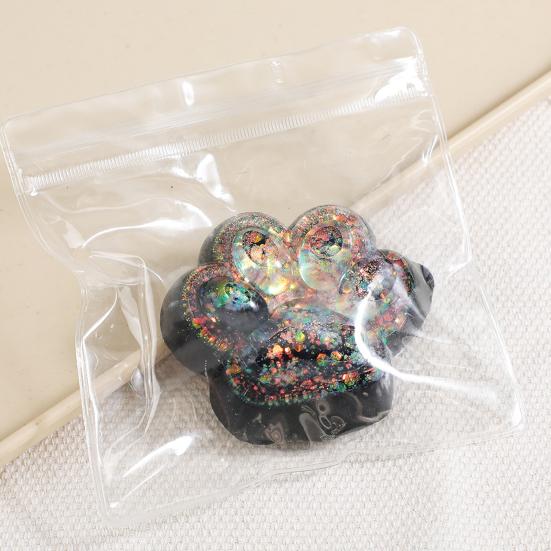 Блестящая черная кошачья лапка игрушка снятие стресса кошачья лапка сжимание щипок сенсорная