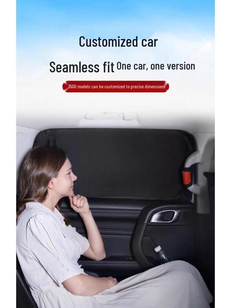 Tesla ModelY Camping Privacy Sunshade Curtains for Side Windows - Blackout & Insulation