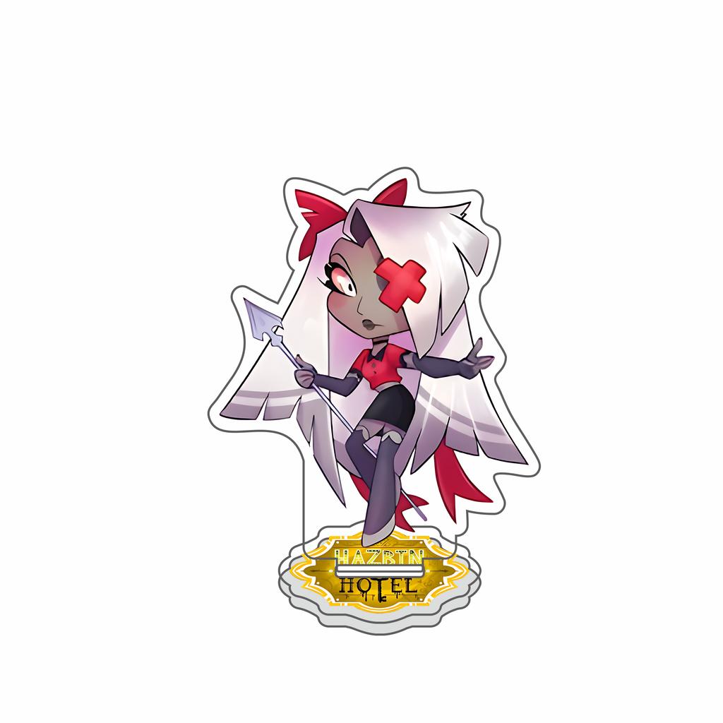Аниме Фигурка Hazbin Hotel Чарли Морнингстар Вагги Аластор Акриловая подставка для фигурки Настольное украшение Фестивальный брелок