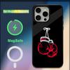 Спортивные боксерские перчатки Чехол для телефона Для iPhone 16,15,14,13,12,11,Plus,Pro,Max,Mini Магнитная беспроводная зарядка MagSafe
