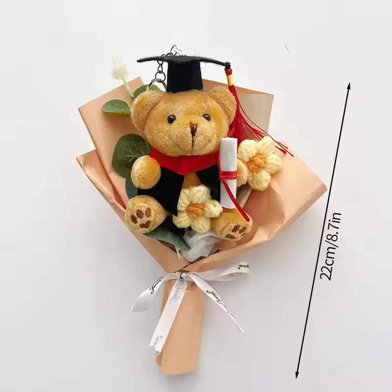 Мини букет цветов Dr Bear Искусственные цветы Подарок на День матери Цветы Ручная вязка Цветок Для выпускного Декор на день рождения