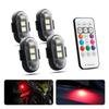 8 Colors Car RGB LED Strobe Motorcycle Lights LED Flash Position Wireless Light Aircraft Airplane Helicopter Warning Lights