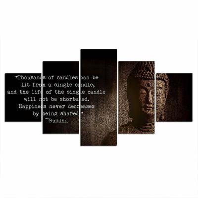 5 шт., Будда, цитата, дзен, садовый декор, холст, картина, настенное искусство, 5 шт., картины, плакат, домашний декор, абстракция без рамки