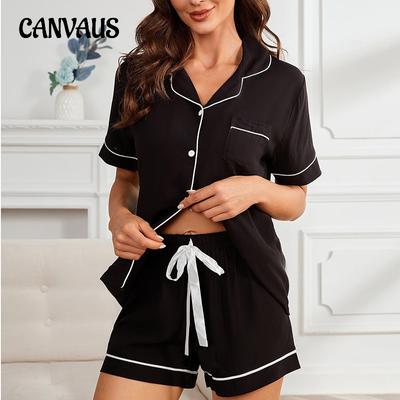 Пижамы женские летние полосатые однотонные топ с короткими рукавами шорты повседневный комплект домашней одежды