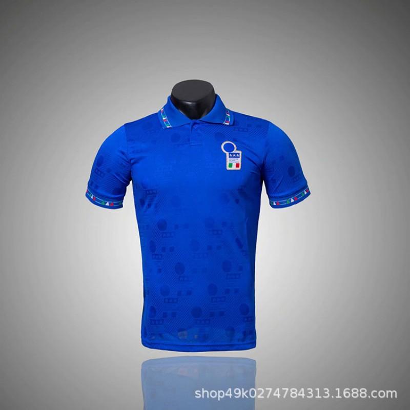 Retro 1994 World Cup Italy Home Away Soccer Jersey 10 Baggio Style Cotton Short Sleeve Football Shirt Men Women