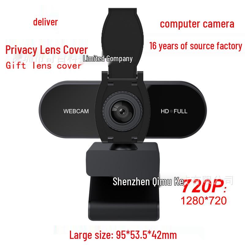 In-Stock 1080P HD Webcam with Microphone and Privacy Cover for Online Classes