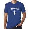 Men’s Vintage Tee Shirt Graphic T Shirt Capitaine Royal Blue