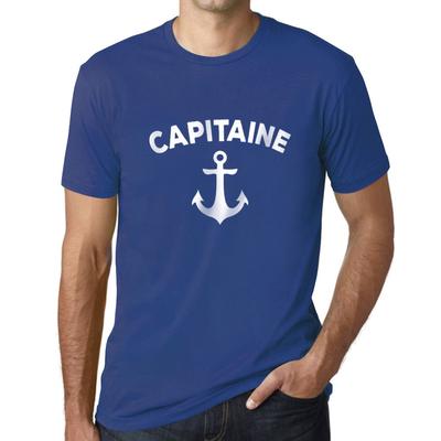 Мужская винтажная футболка с графическим принтом Capitaine Royal Blue