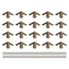 20Pcs Metal Corner Protector Vintage Style Elegant Triangular Premium Iron Corner Guards for Wooden