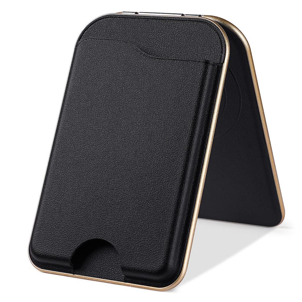 iPhone 17 Magnetic Bracket Magsafe Rotating Mirror Stand with Card Holder